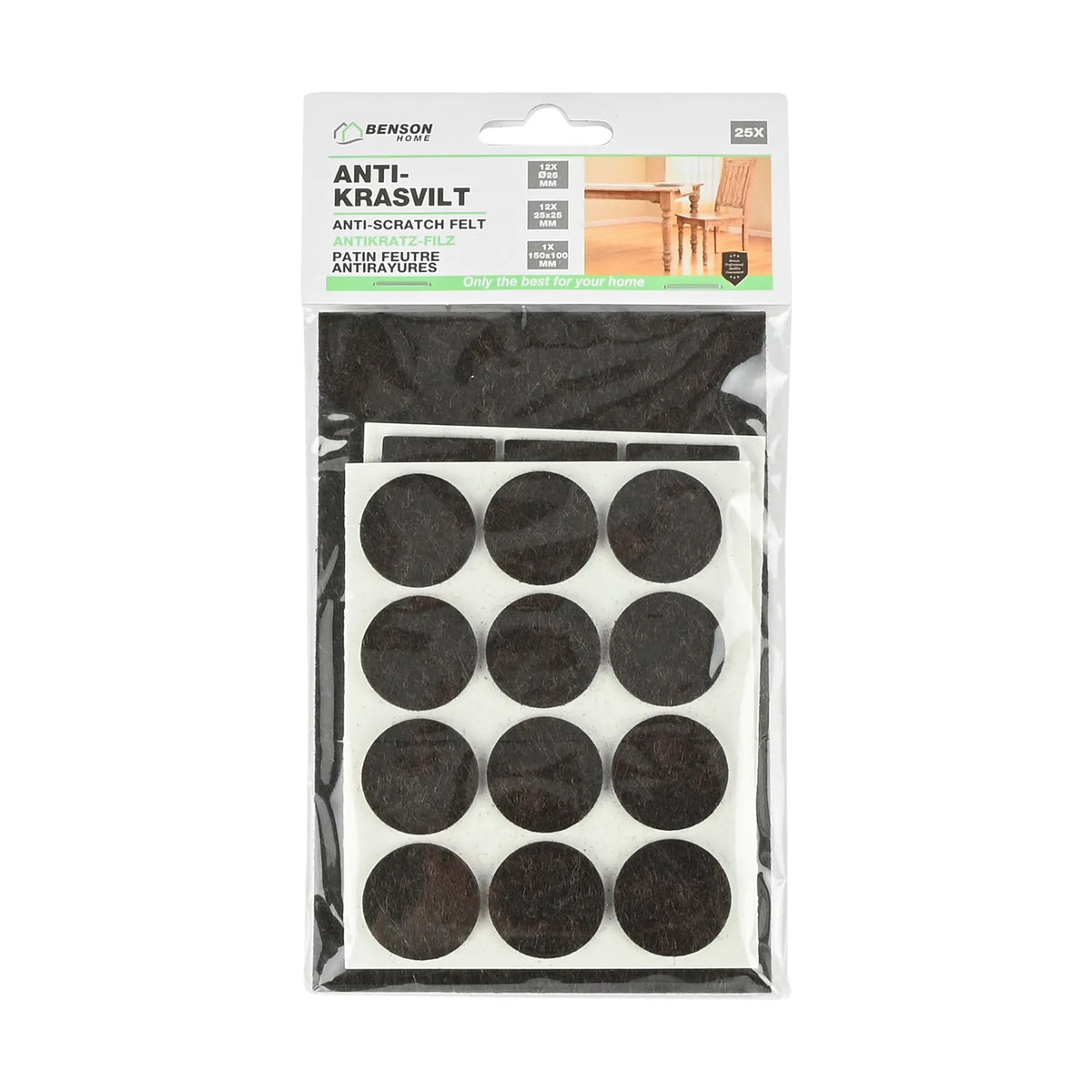 Benson Antikrasvilt set 25 dlg bruin