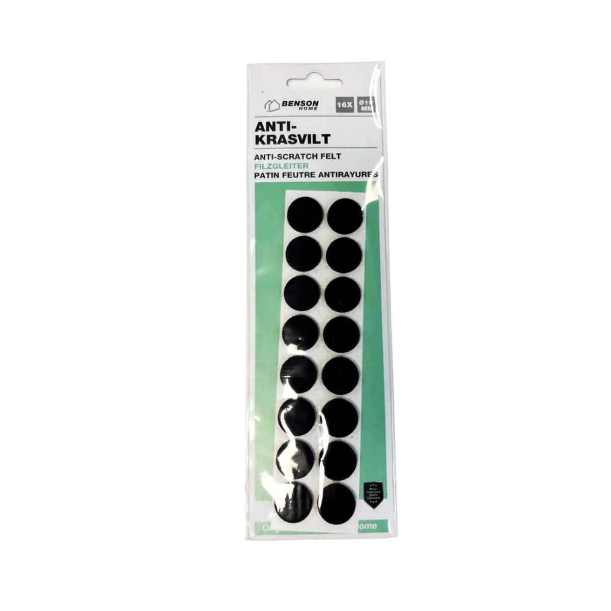 Benson Antikrasvilt ø19 mm 16 dlg zwart