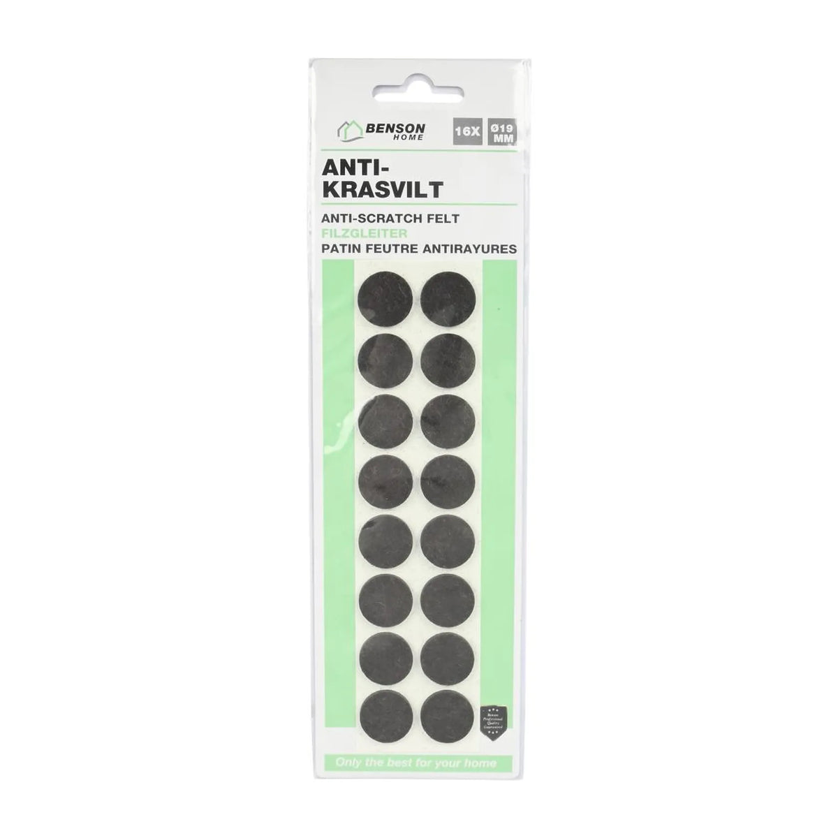Benson Antikrasvilt ø19 mm 16 dlg bruin