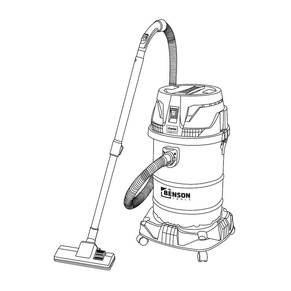 Benson Tools Bouwstofzuiger nat/droog 30 ltr 1400W