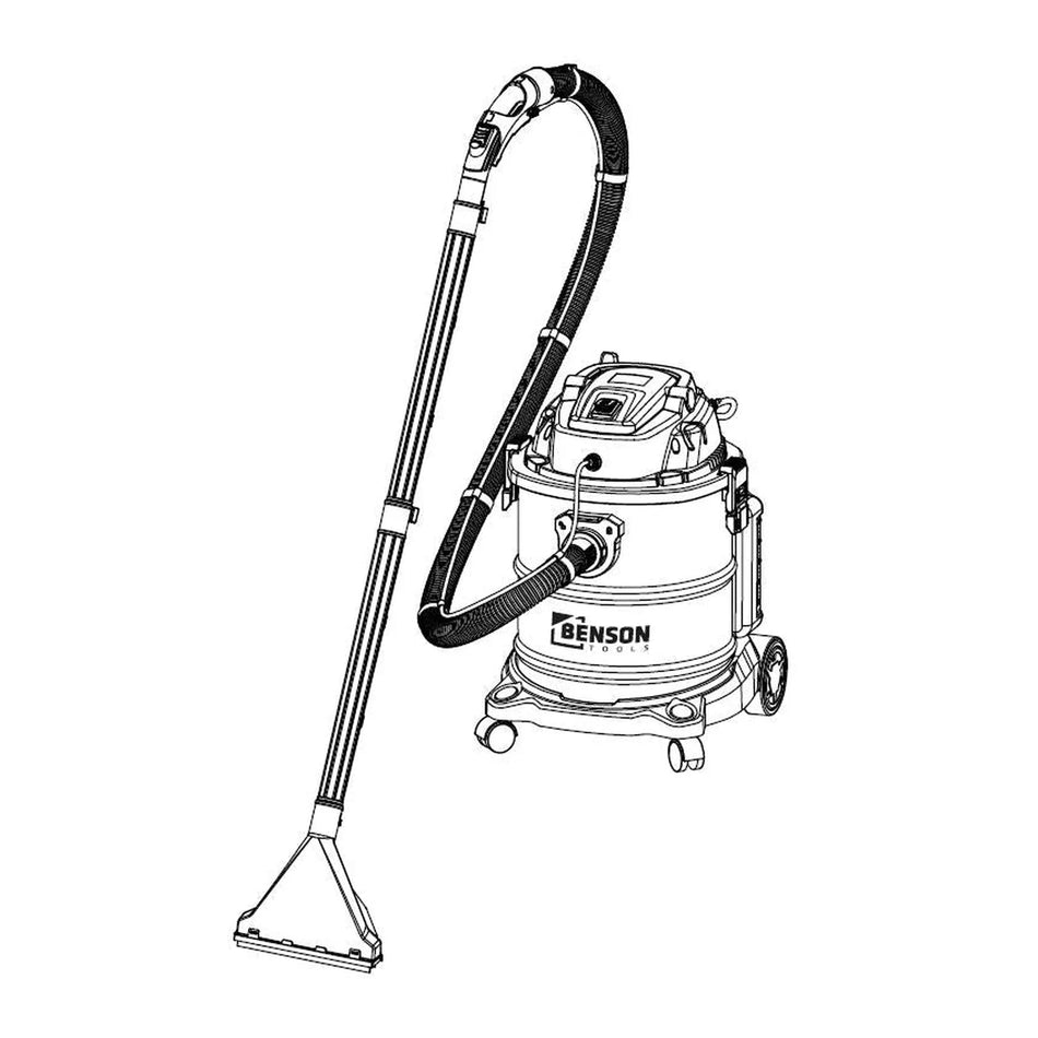 Benson Tools Tapijtreiniger nat/droog 20 ltr 1200W