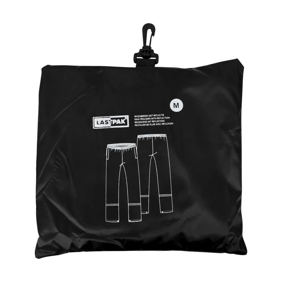 Lastpak Regenbroek zwart met reflectie maat M