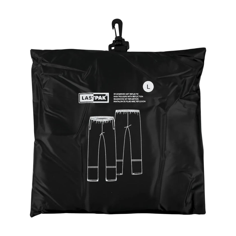 Lastpak Regenbroek zwart met reflectie maat L
