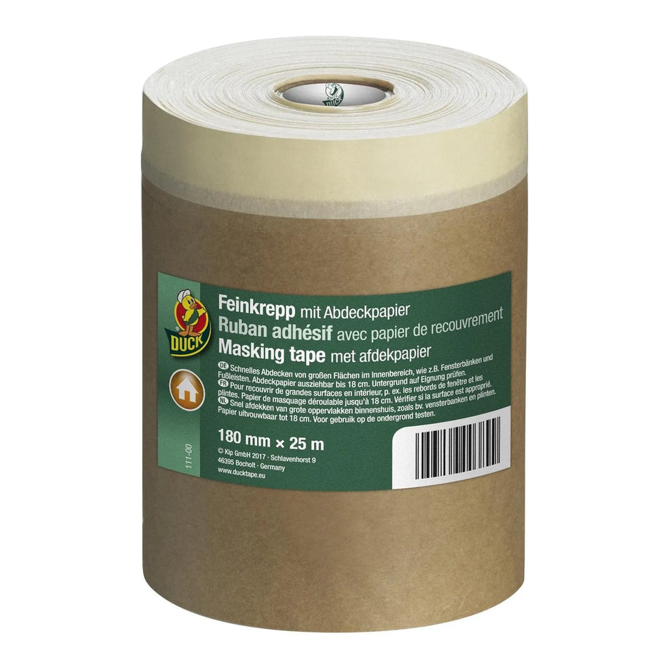 Duck Schilderstape met afdekpapier 180 mm x 25 m