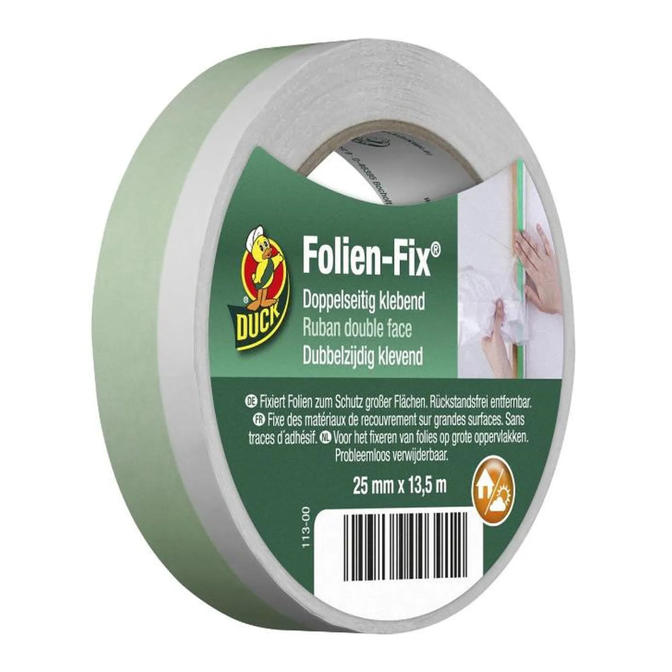 Duck Dubbelzijdig tape voor folie 25 mm x 13,5 m