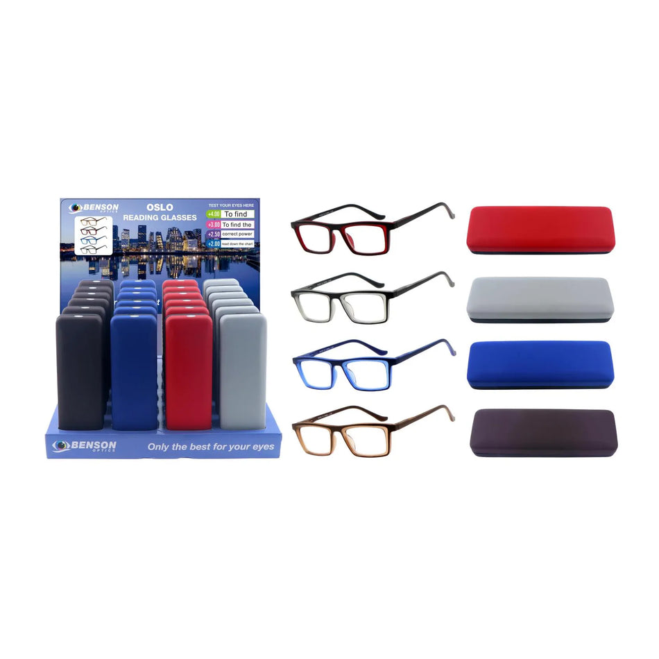 Benson Optics Leesbril Oslo + koker mix display