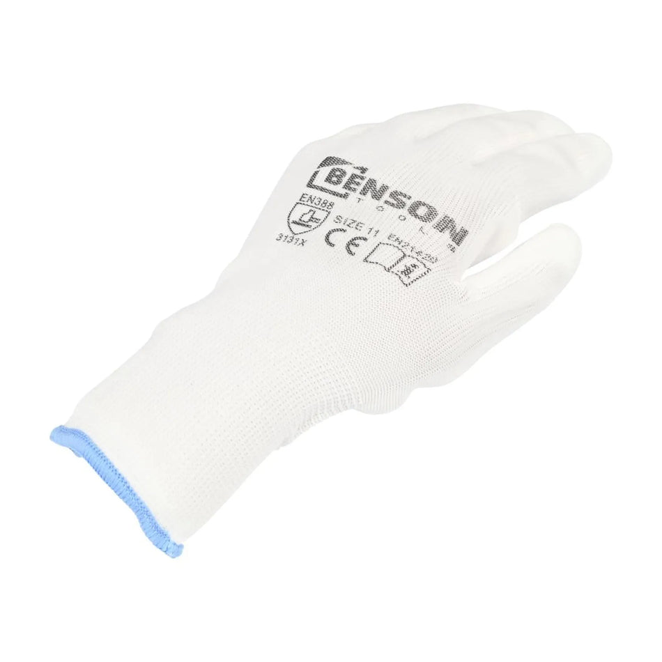 Benson Tools Werkhandschoenen PU palm wit maat 11
