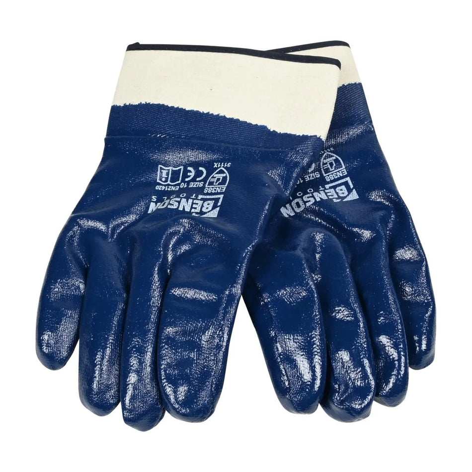Benson Tools Werkhandschoenen nitril gesloten rug maat 10