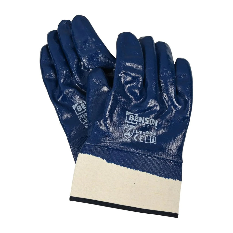 Benson Tools Werkhandschoenen nitril gesloten rug maat 10
