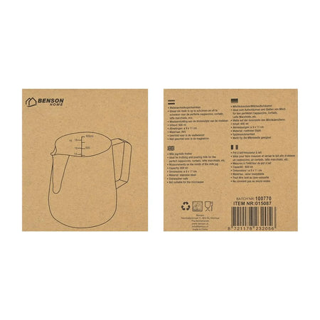 Benson Melkkan RVS 600 ml