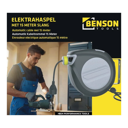 Benson Tools Elektrahaspel 15 meter