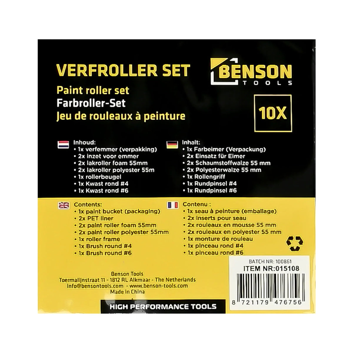 Benson Tools Verfset 10 dlg