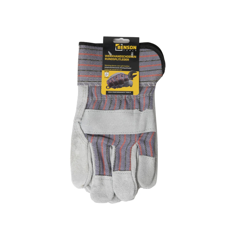 Benson Tools Werkhandschoenen rundsplitleder 3143X