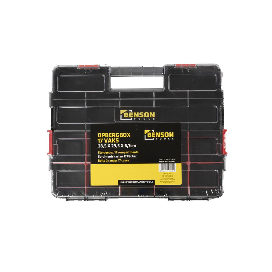 Benson Tools Opbergbox 17 vak 38,5 x 6,7 x 29,5 cm