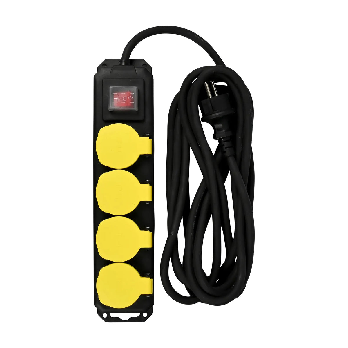 Benson Electric Stekkerdoos 4-voudig + RA + schakelaar 5.0 mtr IP44