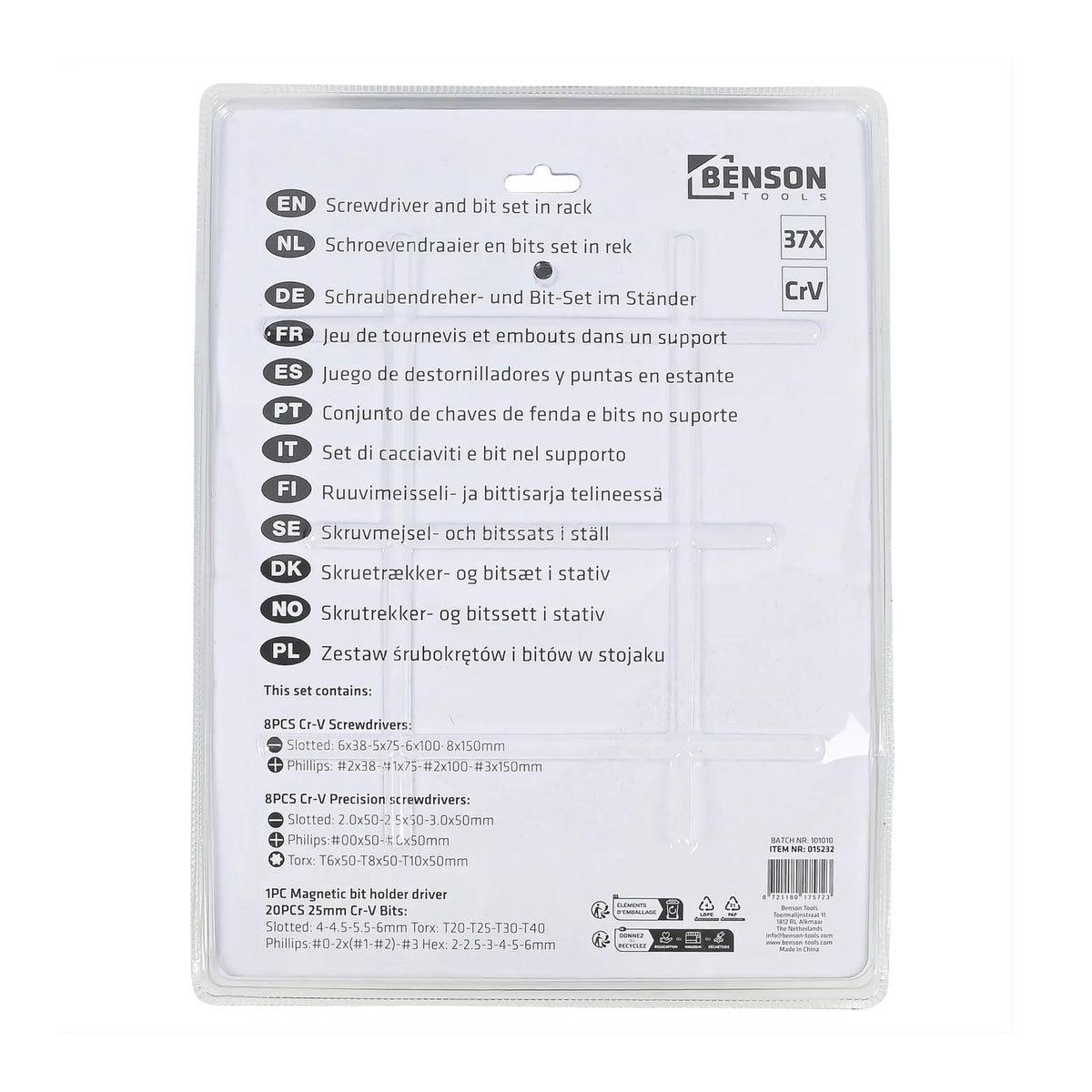 Benson Tools Schroevendraaier set 37 dlg