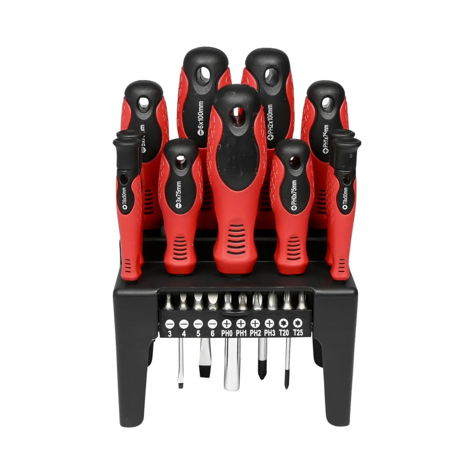 Benson Tools Schroevendraaier en bit set in rek 21 dlg