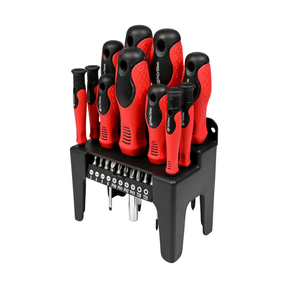 Benson Tools Schroevendraaier en bit set in rek 21 dlg