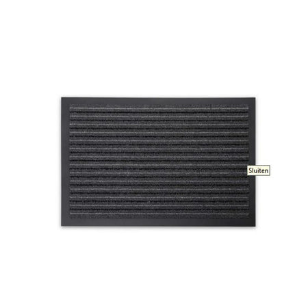 Benson Deurmat schoonloop 90 x 150 cm grijs streep