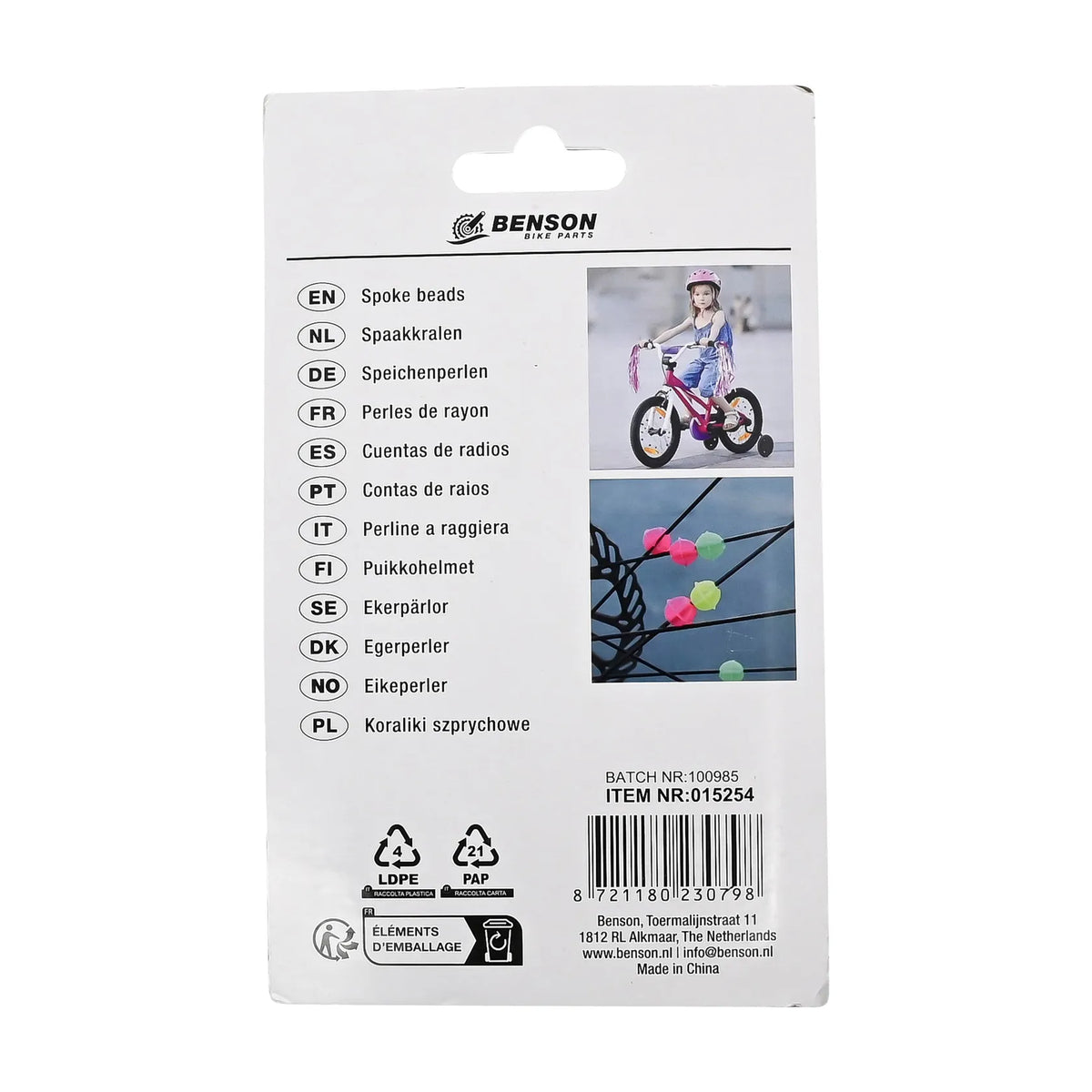 Benson Bike Parts Spaakkralen 30 dlg