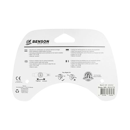 Benson Bike Parts Fietshelm volwassenen maat S (52-54 cm) off white