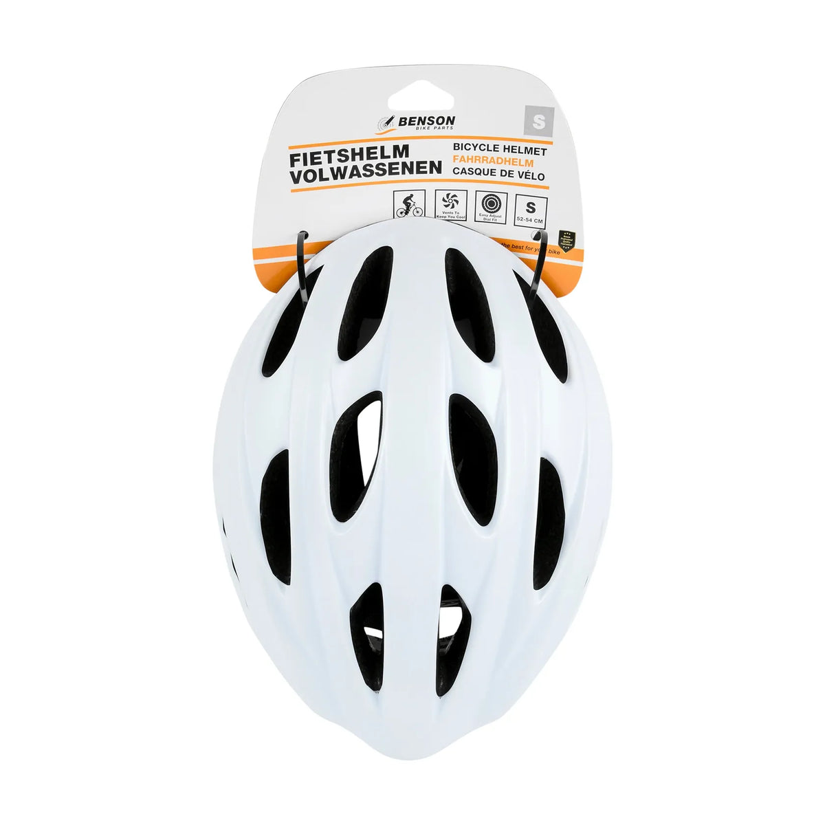 Benson Bike Parts Fietshelm volwassenen maat S (52-54 cm) off white