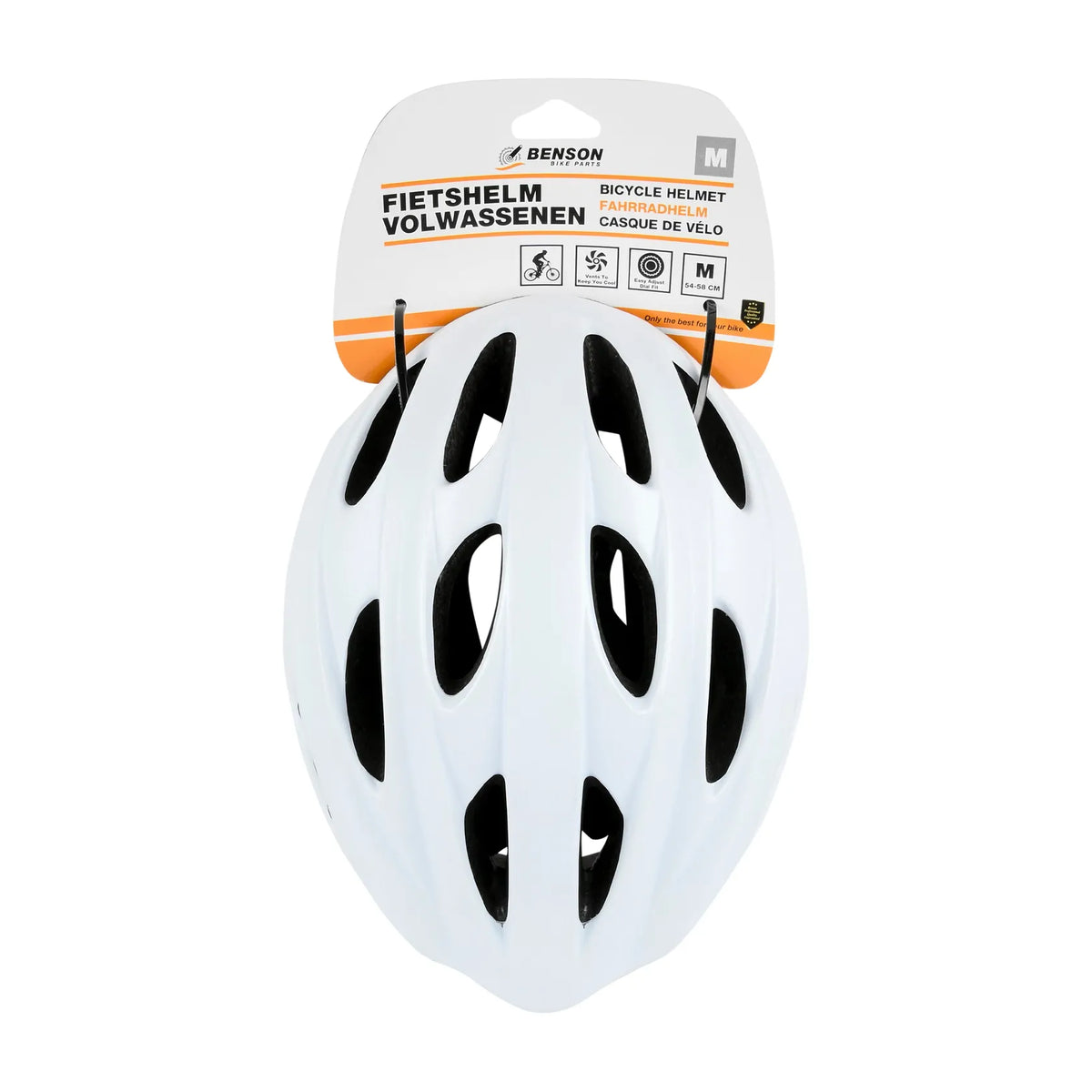 Benson Bike Parts Fietshelm volwassenen maat M (54-58 cm) off white