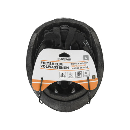 Benson Bike Parts Fietshelm volwassenen maat L (58-61 cm) zwart