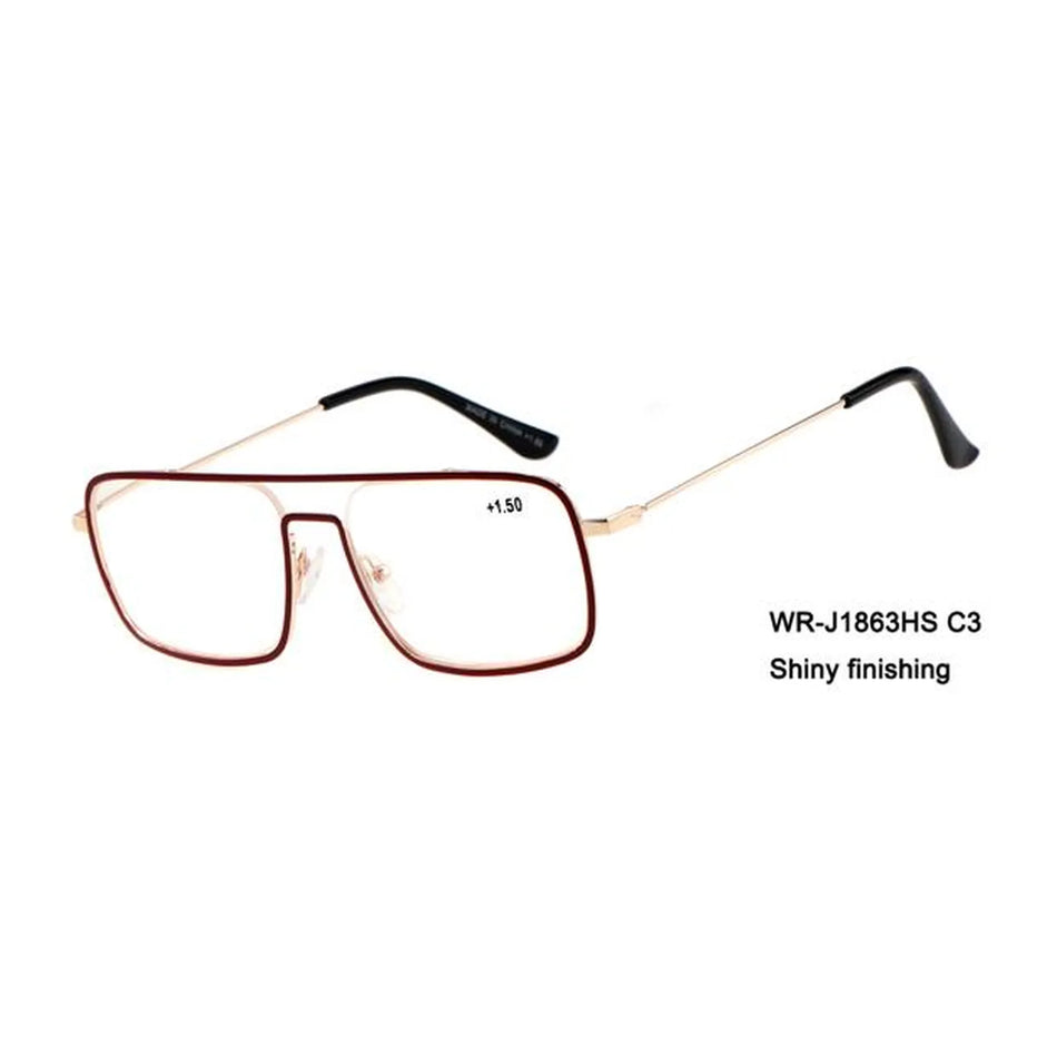 Benson Optics Leesbril Sevilla goud/bordo display