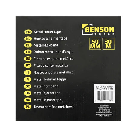 Benson Tools Hoekbeschermer tape 50 mm x 30 mtr