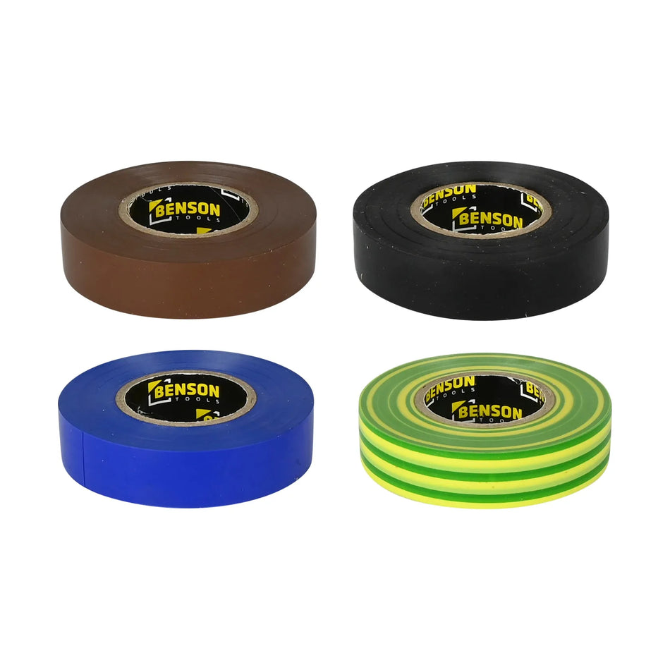 Benson Tools PVC tape 4 dlg 20 mtr kleur