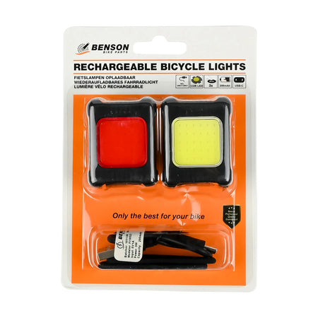 Benson Bike Parts Fietslampen set oplaadbaar