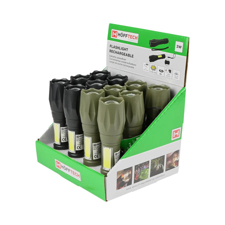 Höfftech Zaklamp 400 mAh oplaadbaar display