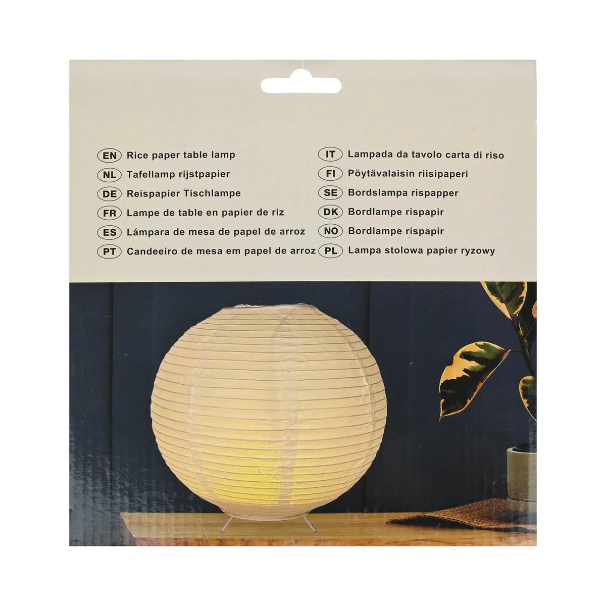 Benson Electric Tafellamp rijstpapier rond batterij