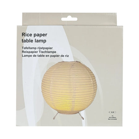 Benson Electric Tafellamp rijstpapier rond batterij