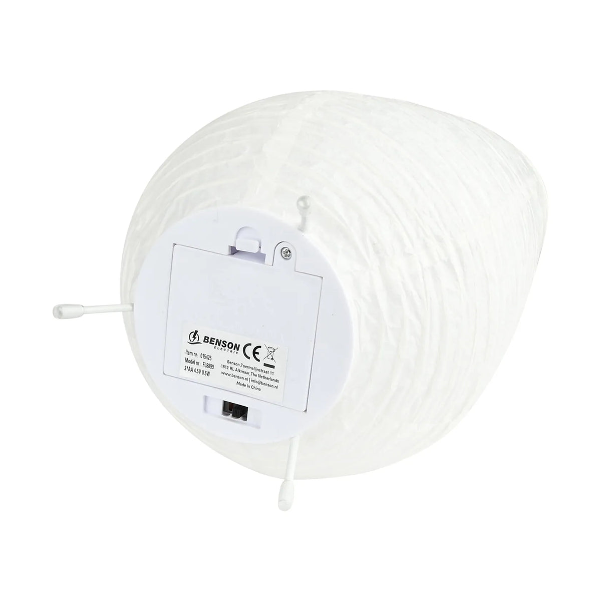 Benson Electric Tafellamp rijstpapier ovaal batterij