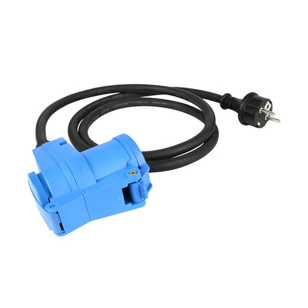 Benson Electric CEE haakse contrastekker + stopcontact verloop 1.5 mtr