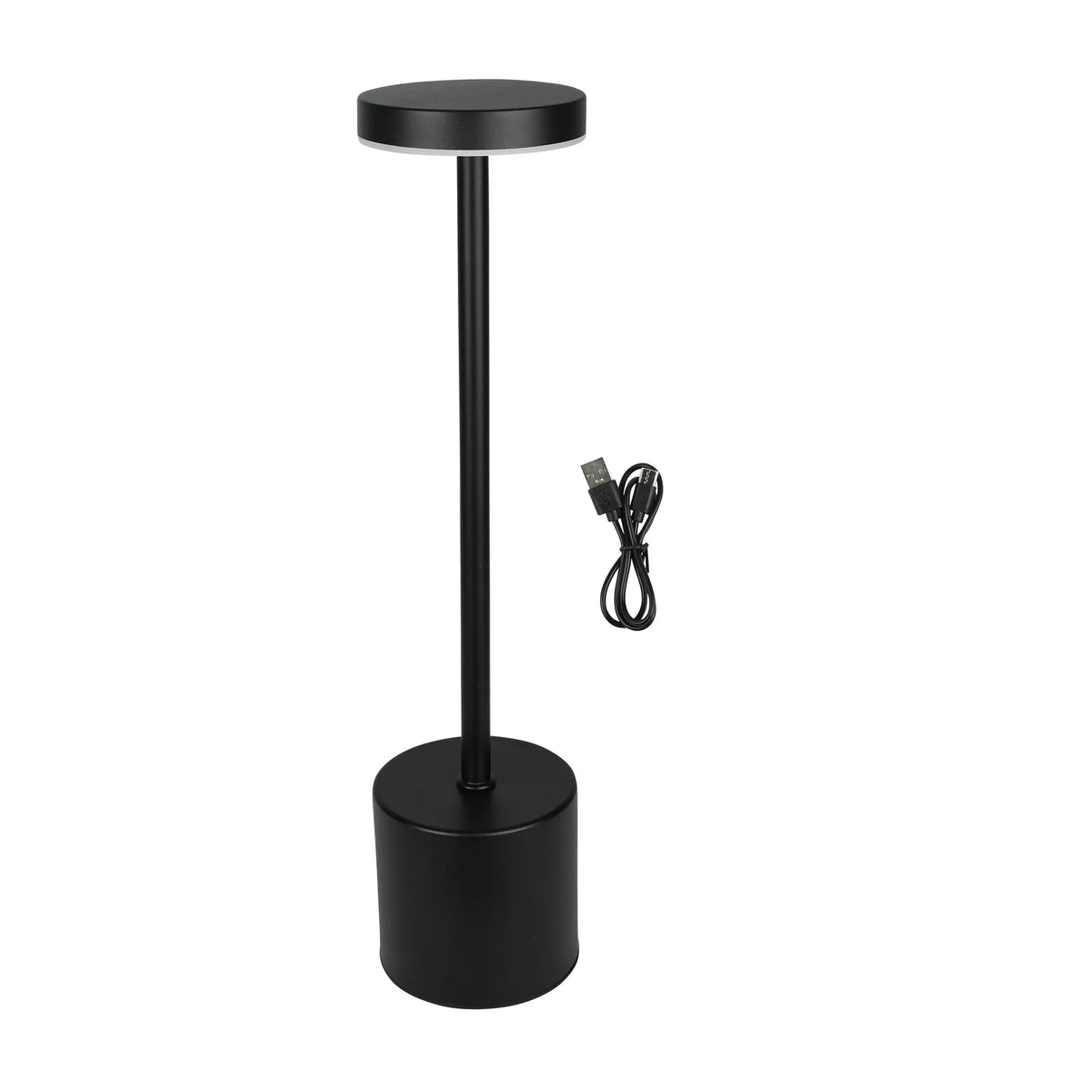 Benson Electric Tafellamp metaal dimbaar oplaadbaar zwart