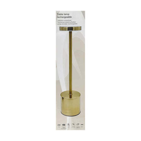 Benson Electric Tafellamp metaal dimbaar oplaadbaar goud