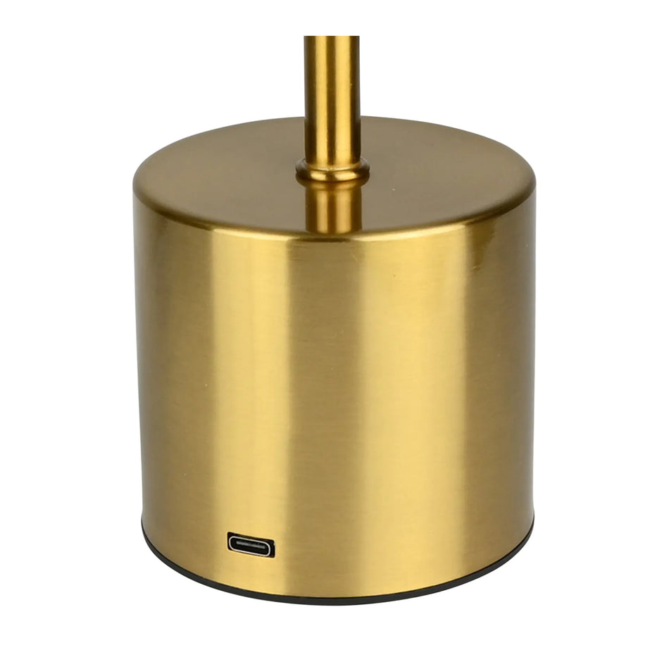 Benson Electric Tafellamp metaal dimbaar oplaadbaar goud
