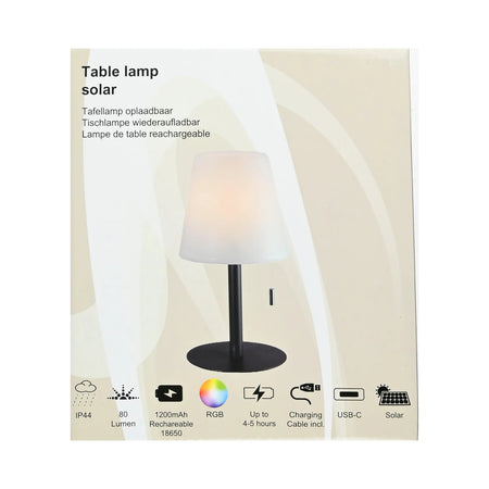 Benson Electric LED tafellamp solar oplaadbaar 30 cm
