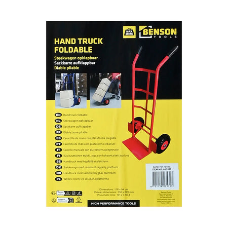 Benson Tools Steekwagen rood max. 250 kg