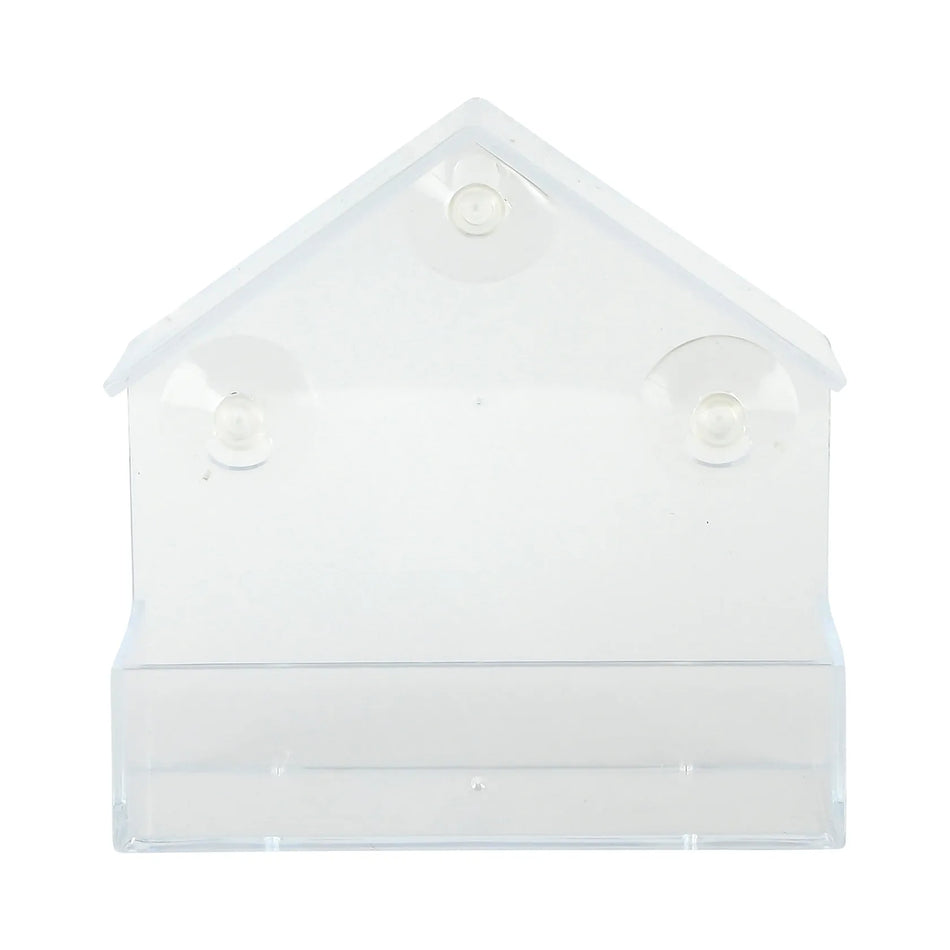 Benson Garden Vogelvoerhouder met zuignap transparant 14 x 10.5 x 22.5 cm