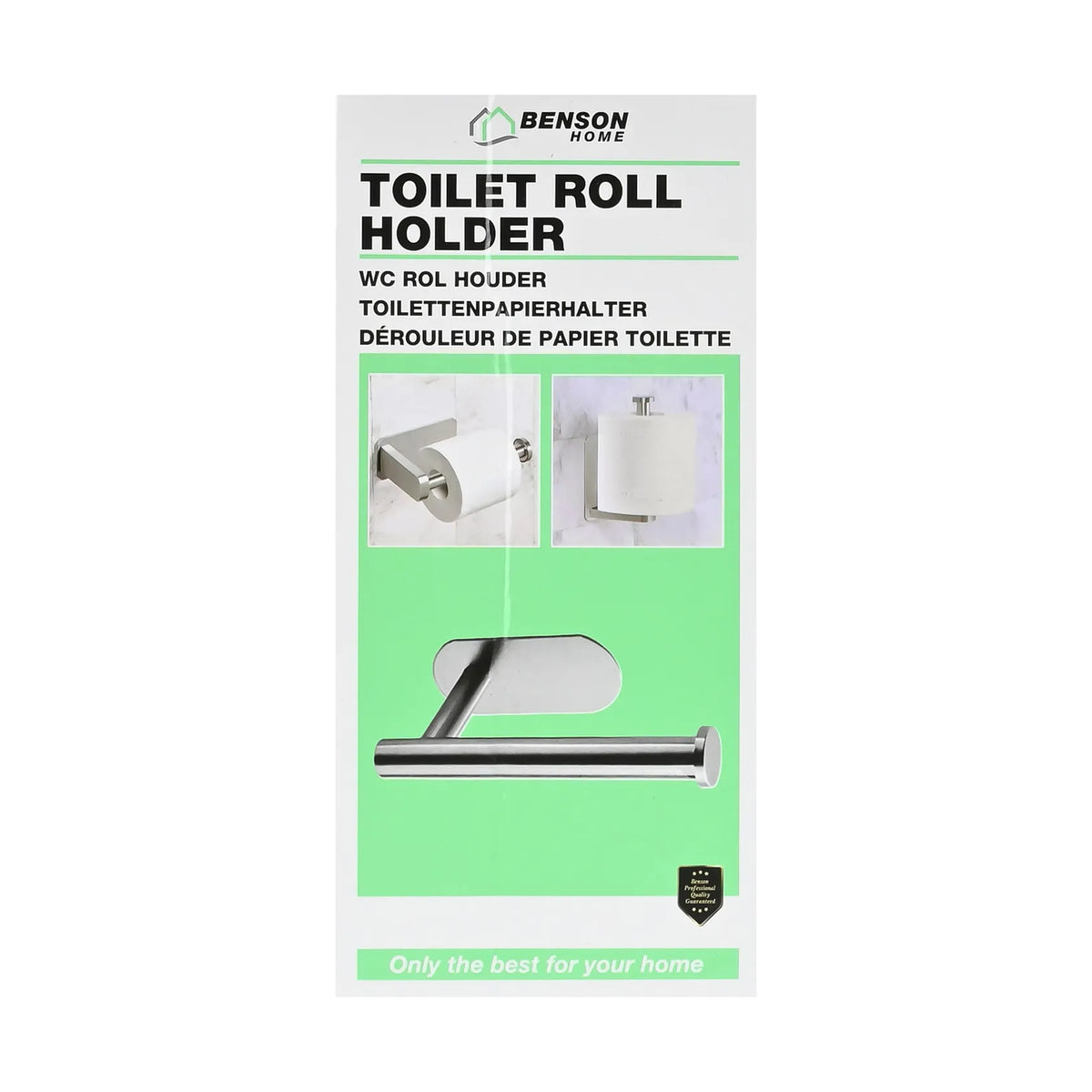 Benson Wc rol houder zilver zelfklevend