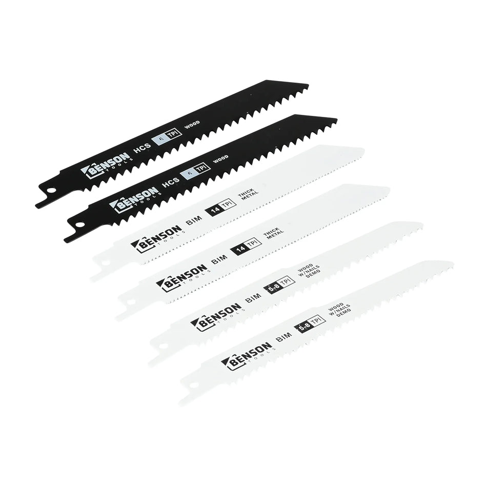Benson Tools Reciprozaagbladen 6 dlg hout en metaal
