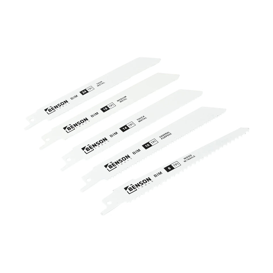 Benson Tools Reciprozaagbladen 5 dlg hout en metaal