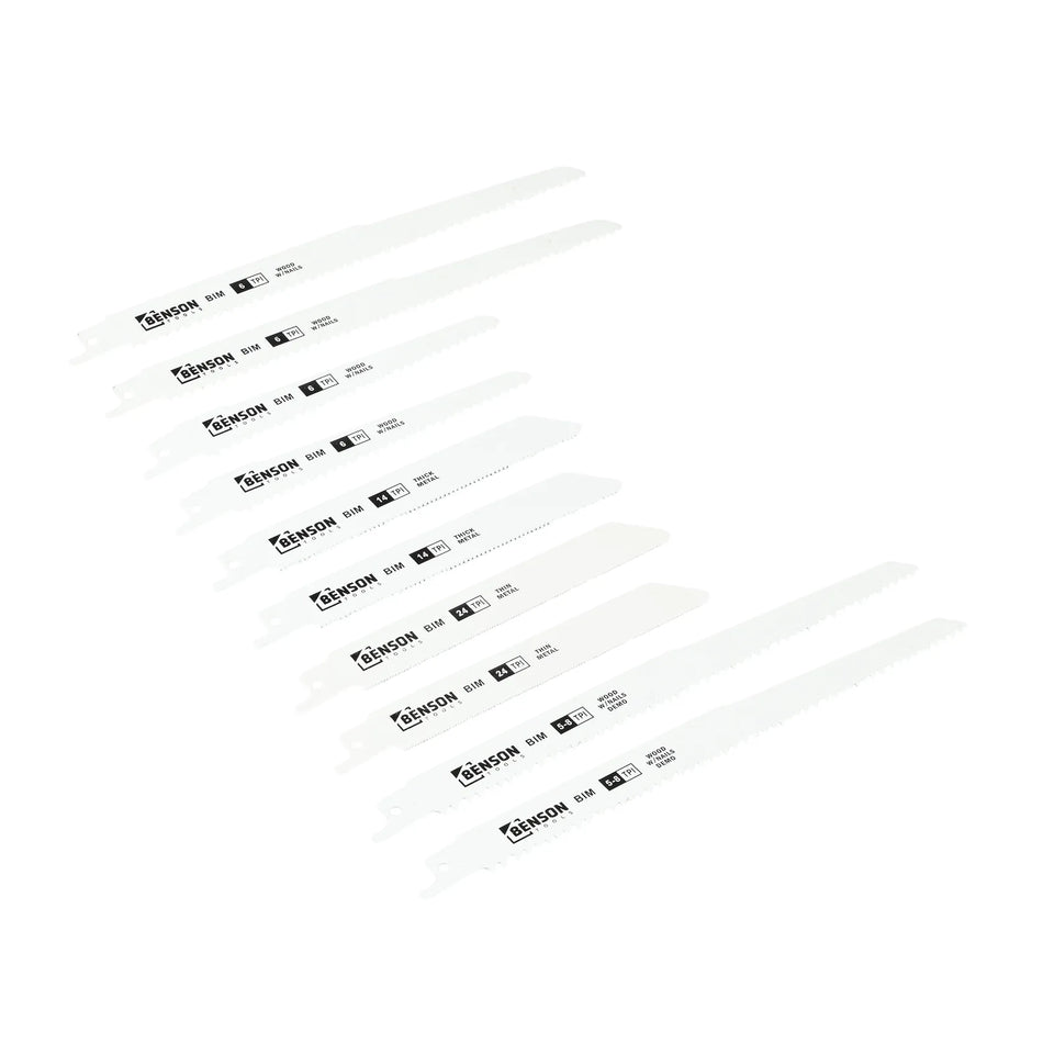 Benson Tools Reciprozaagbladen 10 dlg hout en metaal