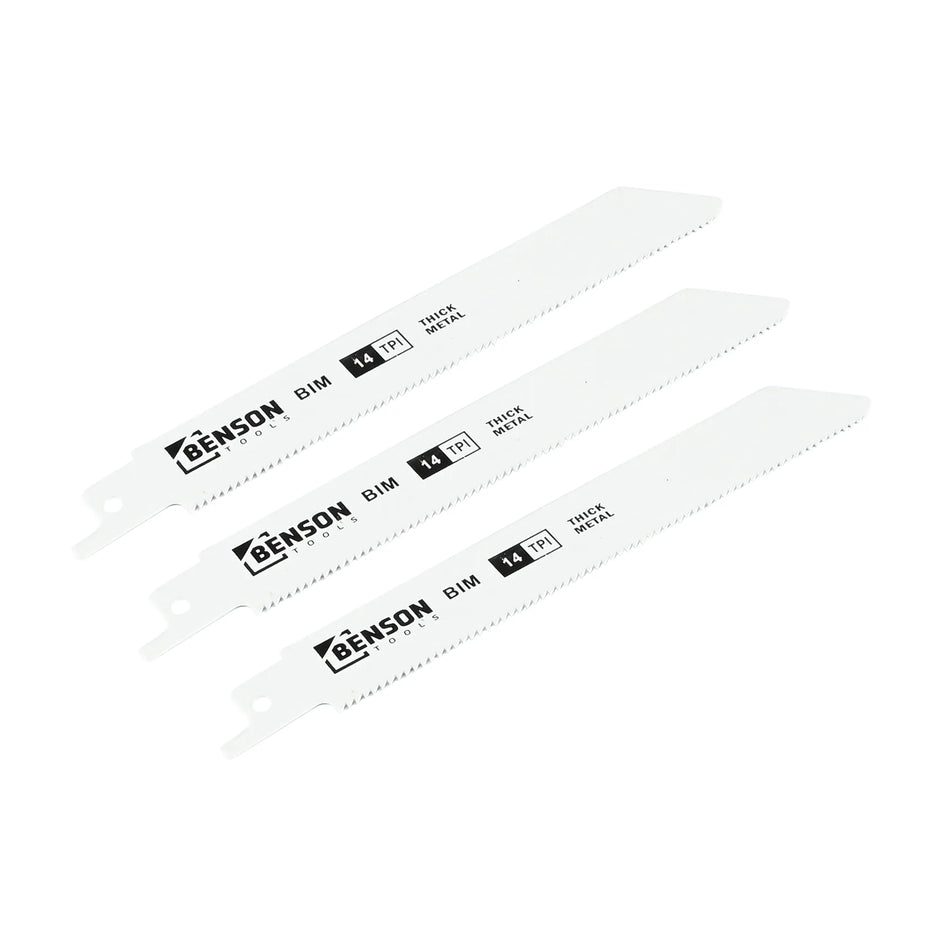 Benson Tools Reciprozaagbladen 3 dlg metaal (6''-14TPI)