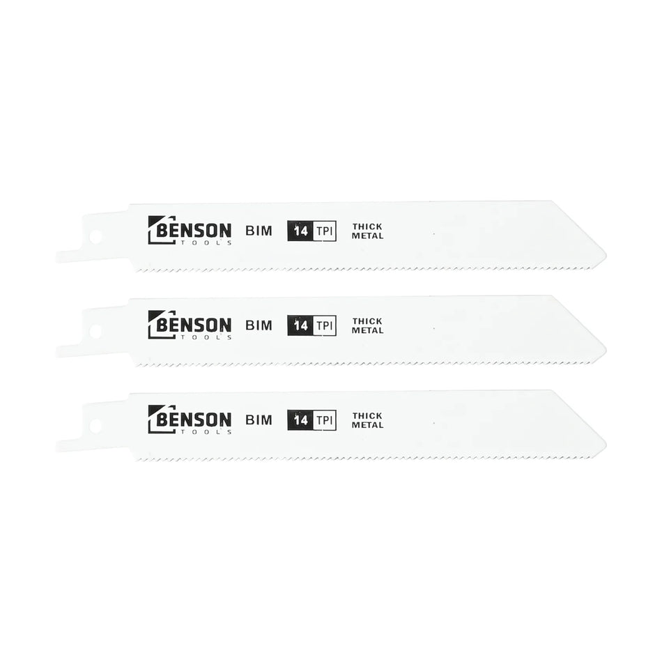Benson Tools Reciprozaagbladen 3 dlg metaal (6''-14TPI)