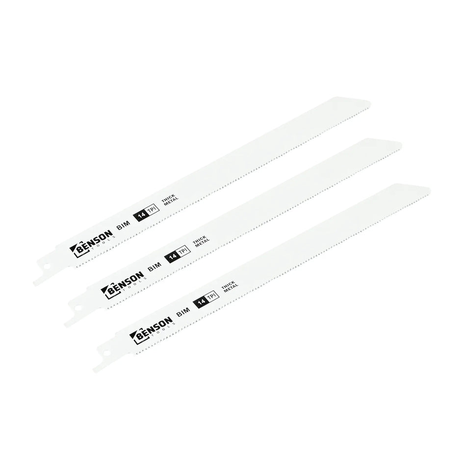Benson Tools Reciprozaagbladen 3 dlg metaal (9''-14TPI)